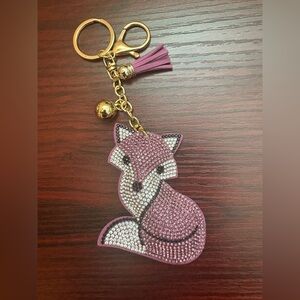 Pink Fox Keychain